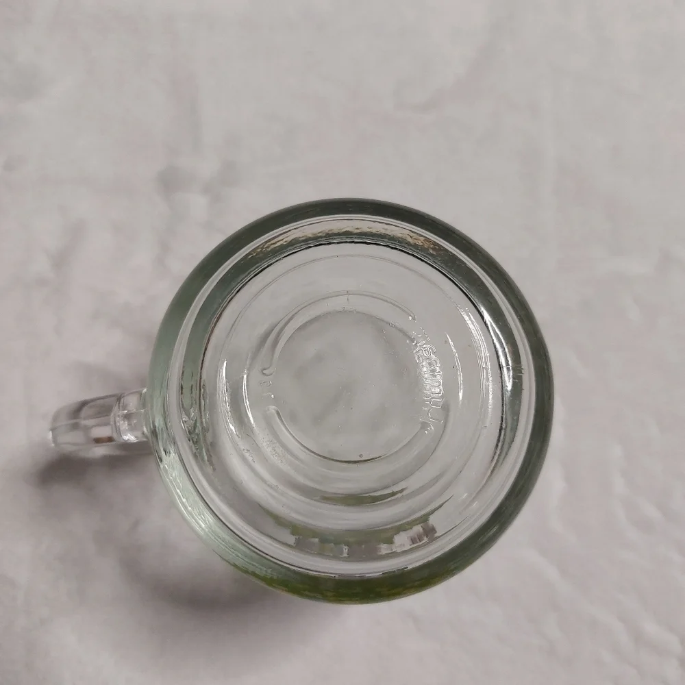𝅺Sabin Vintage Clear Glass Christmas Tree Coffee Mug